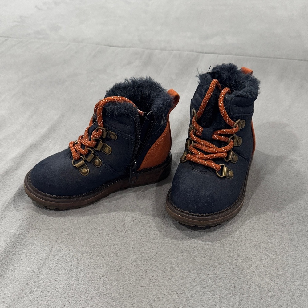 Cat & Jack Black and Orange Kids' Boots